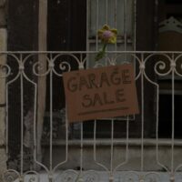 cardboard on a handrail